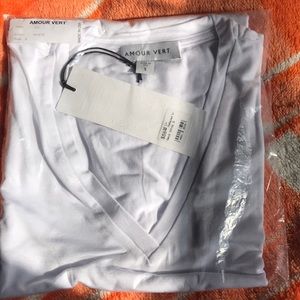 White Relaxed V-Neck